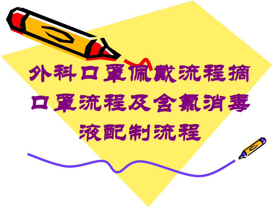 外科口罩佩戴流程摘口罩流程及含氯消毒液配制流程培训课件.ppt_第1页