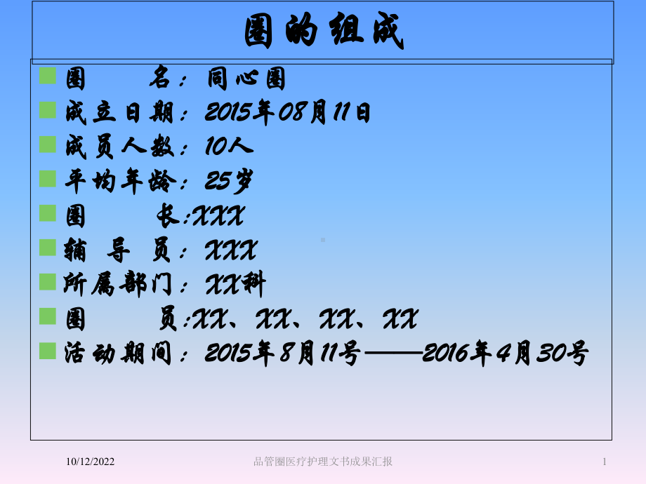 品管圈医疗护理文书成果汇报课件.ppt_第1页