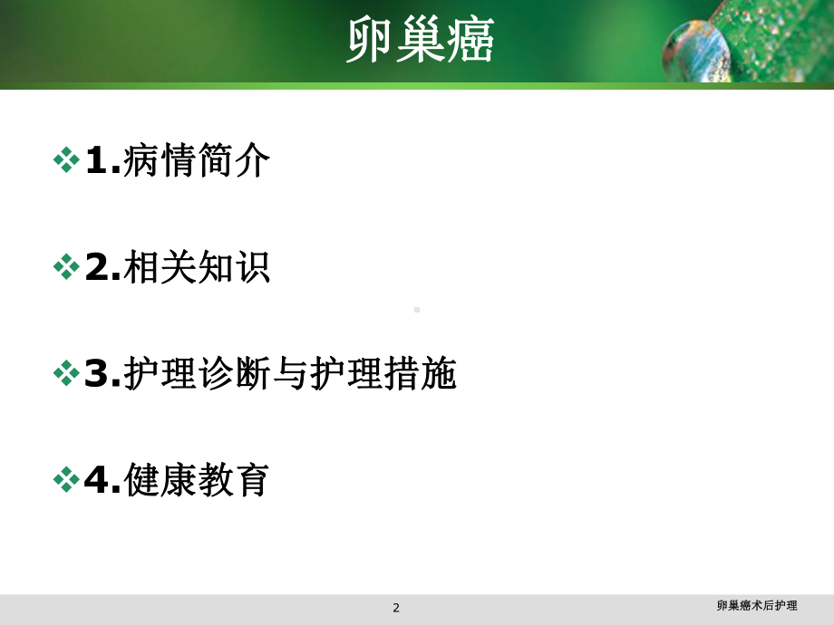 卵巢癌术后护理培训课件.ppt_第2页