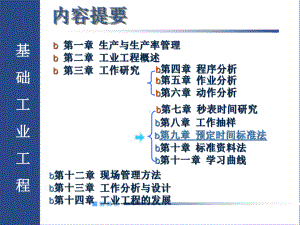 基础工业工程-第9章-预定时间标准法课件.ppt