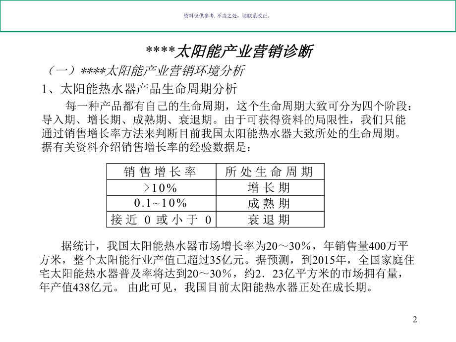 太阳能产业的营销诊断报告课件.ppt_第2页