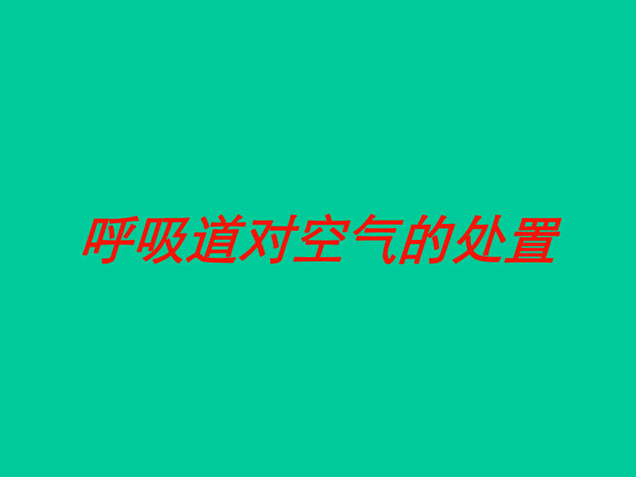 呼吸道对空气的处置培训课件.ppt_第1页