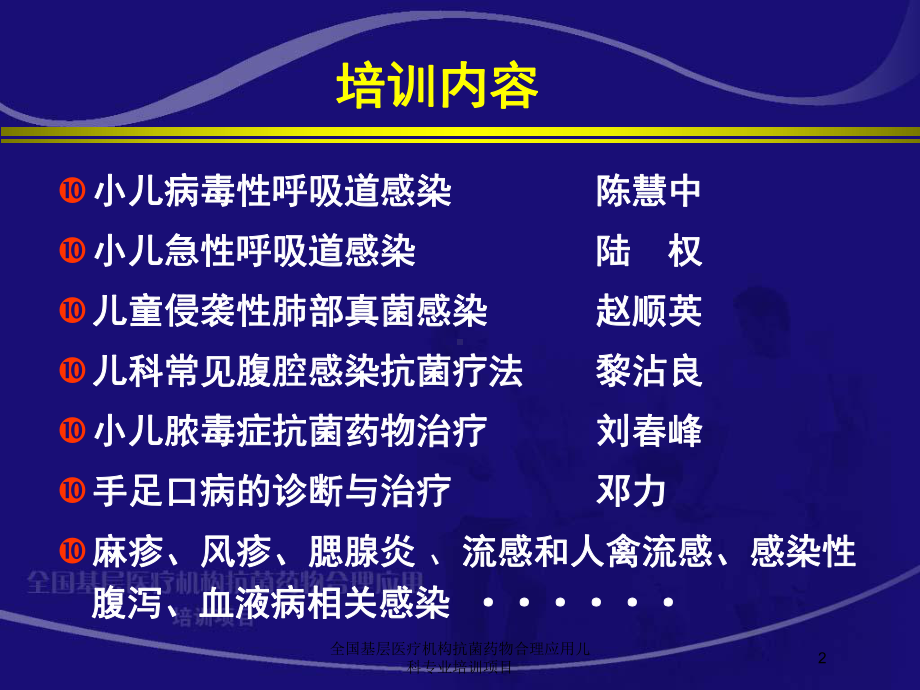 全国基层医疗机构抗菌药物合理应用儿科专业培训项目培训课件.ppt_第2页