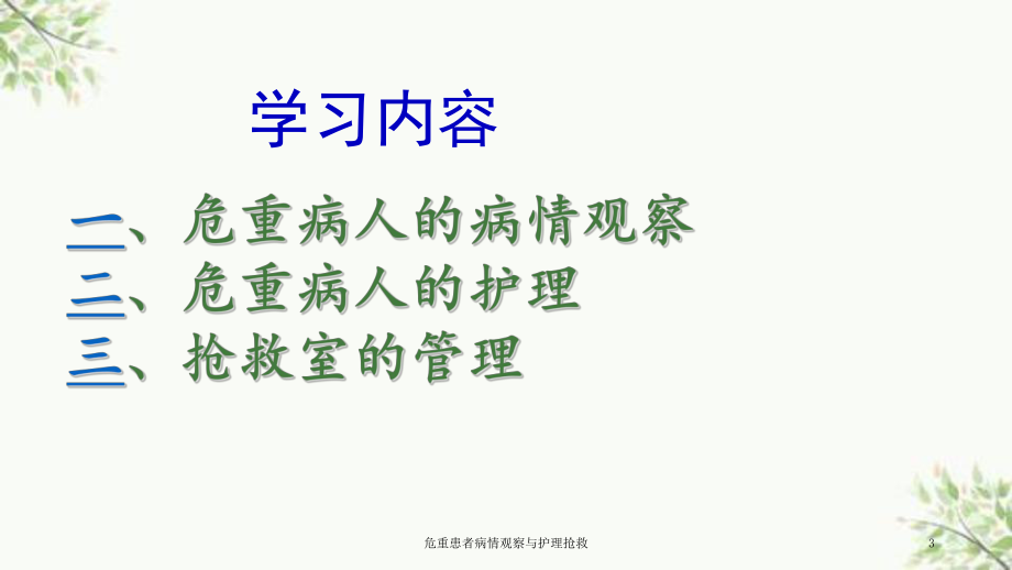 危重患者病情观察与护理抢救课件.ppt_第3页