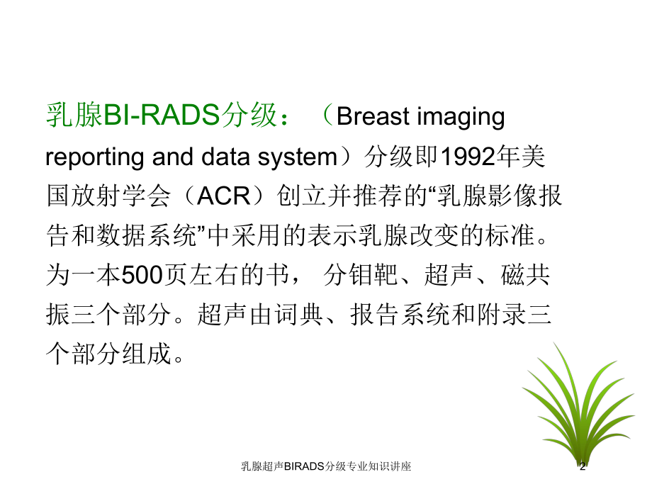 乳腺超声BIRADS分级专业知识讲座培训课件.ppt_第2页