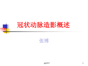 冠状动脉造影基础与图像解析-课件.ppt