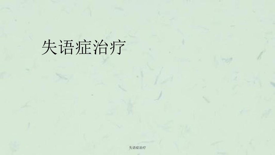 失语症治疗课件.ppt_第1页