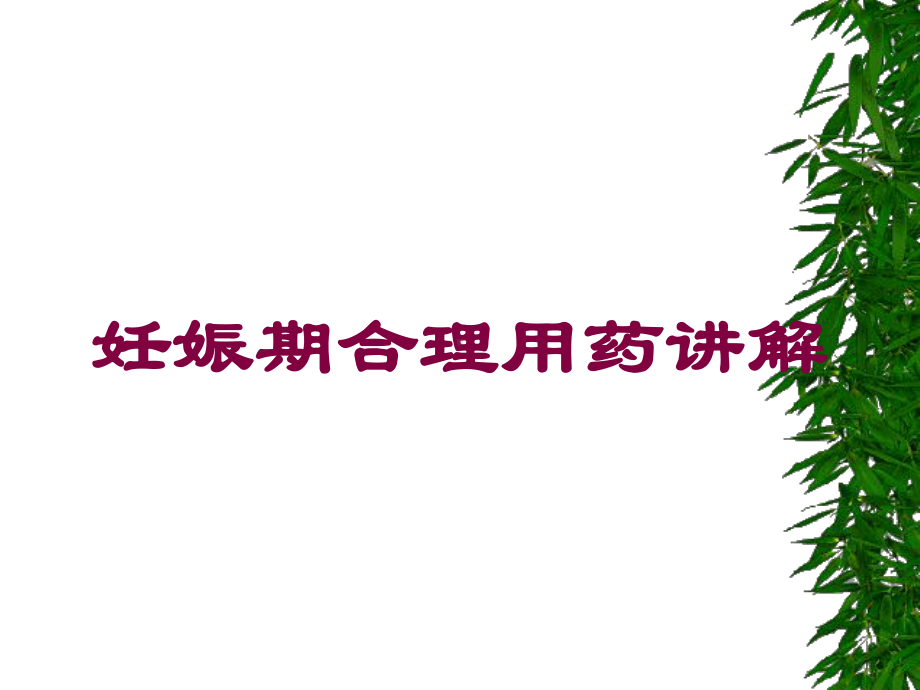 妊娠期合理用药讲解培训课件.ppt_第1页