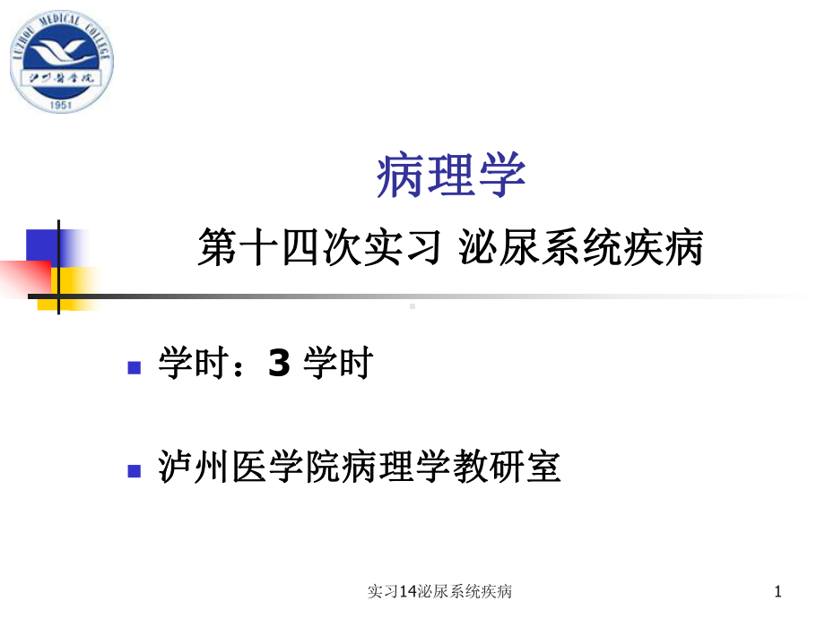 实习14泌尿系统疾病课件.ppt_第1页