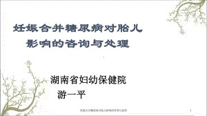 妊娠合并糖尿病对胎儿影响的咨询与处理课件.ppt