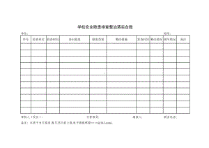 学校安全隐患排查整治落实台账参考模板范本.xls