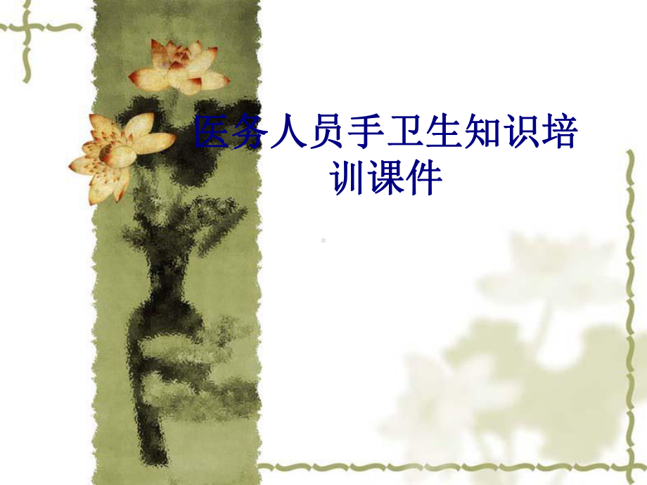 医学医务人员手卫生知识培训医学专题培训课件.ppt_第1页