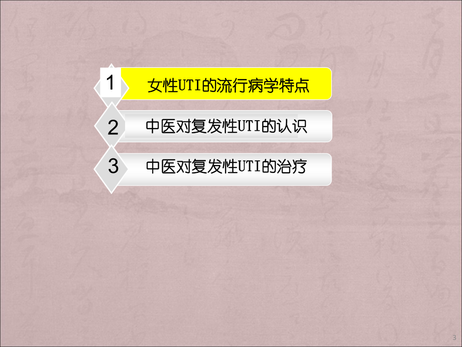 复发性尿路感染的中医治疗课件.ppt_第3页