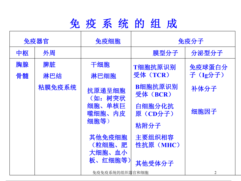 免疫免疫系统的组织器官和细胞培训课件.ppt_第2页