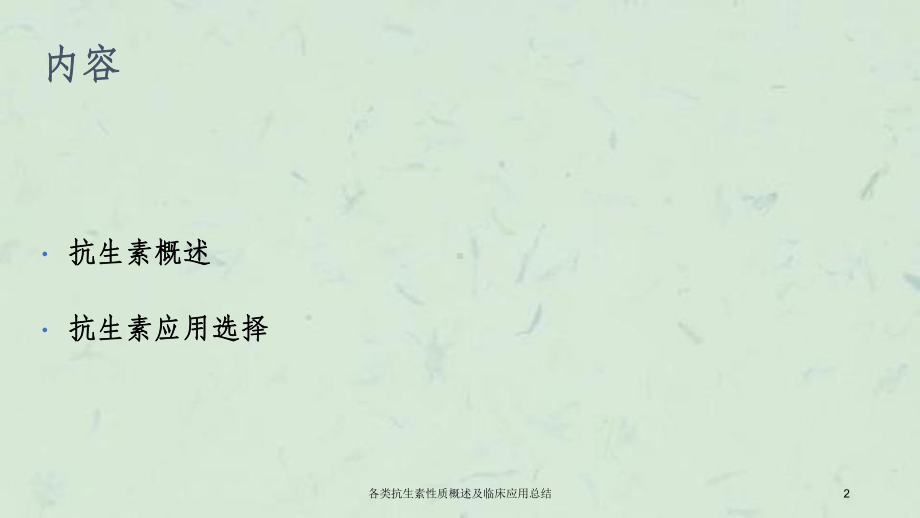 各类抗生素性质概述及临床应用总结课件.ppt_第2页