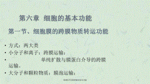 基础医学2版细胞的基本功能课件.ppt