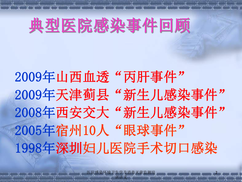 医院感染环境卫生学及消毒灭菌监测培训讲义培训课件.ppt_第2页