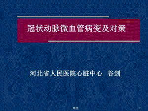 冠状动脉微血管病变和对策课件.ppt