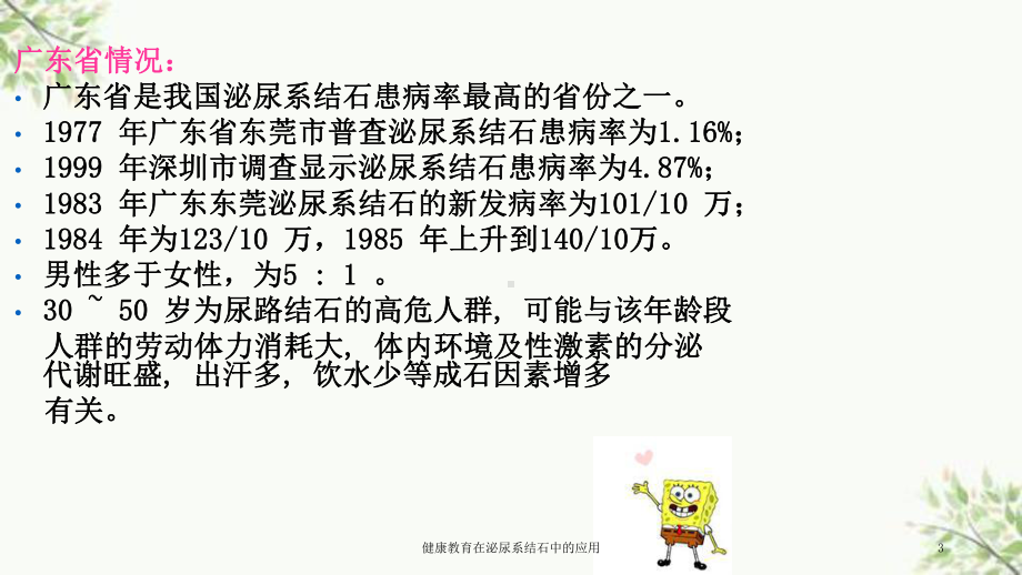 健康教育在泌尿系结石中的应用课件.ppt_第3页