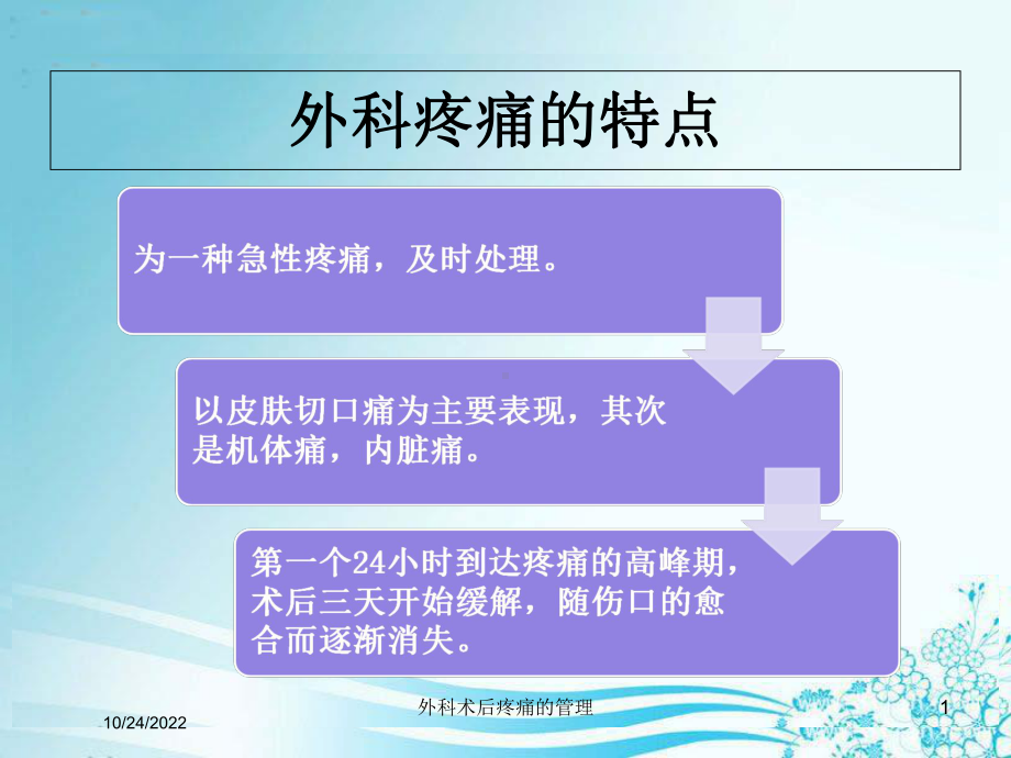 外科术后疼痛的管理培训课件.ppt_第1页