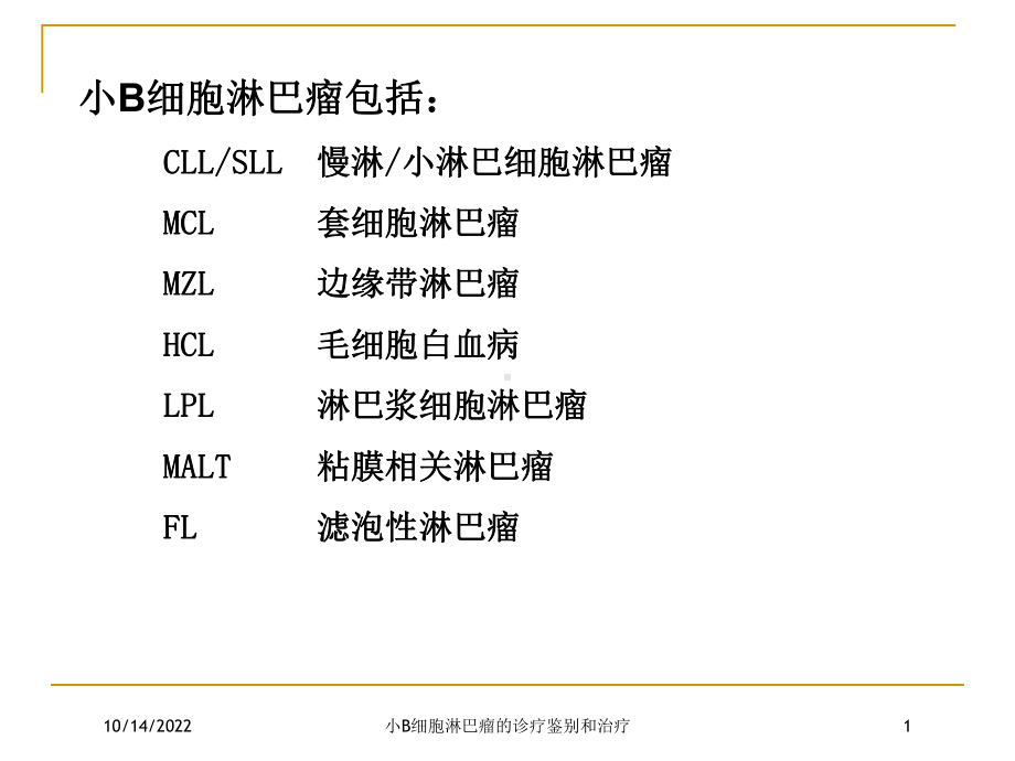 小B细胞淋巴瘤的诊疗鉴别和治疗课件.ppt_第1页