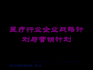 医疗行业企业战略计划与营销计划培训课件.ppt