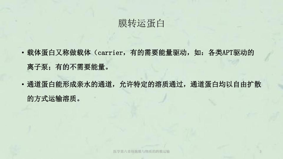 医学第六章细胞膜与物质的跨膜运输课件.ppt_第3页