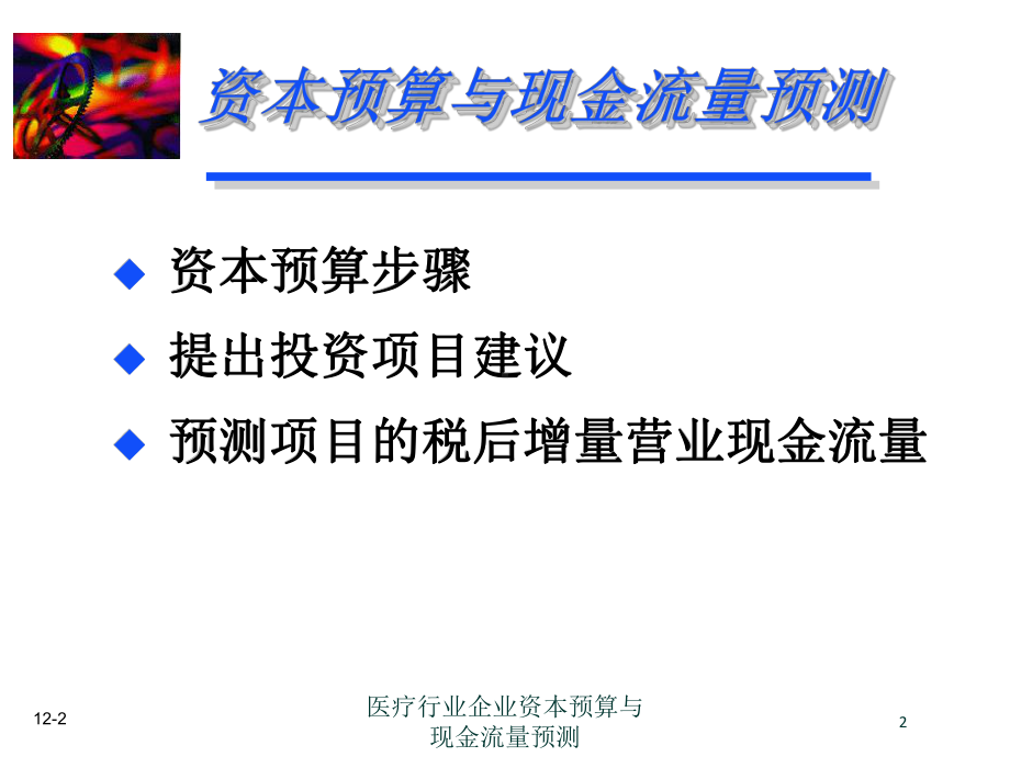 医疗行业企业资本预算与现金流量预测培训课件.ppt_第2页