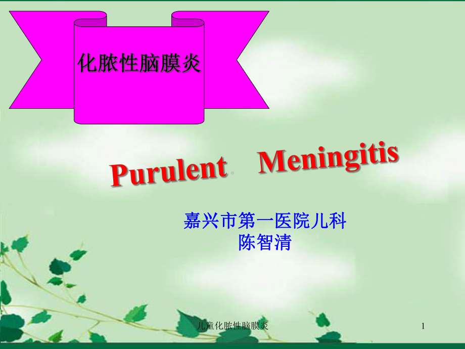 儿童化脓性脑膜炎课件.ppt_第1页