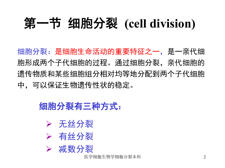 医学细胞生物学细胞分裂本科课件.ppt_第2页