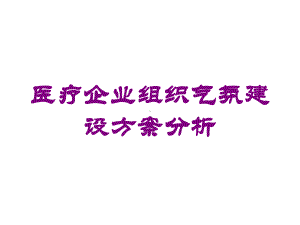 医疗企业组织气氛建设方案分析培训课件.ppt