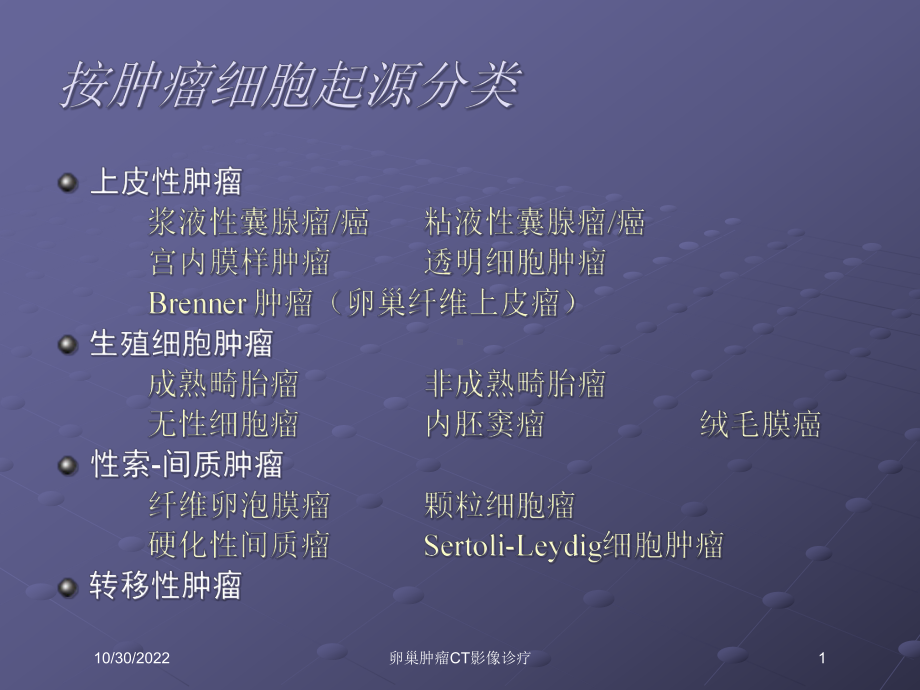 卵巢肿瘤CT影像诊疗课件.ppt_第1页