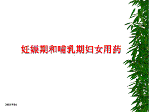 妊娠期和哺乳期妇女用药精课件.ppt