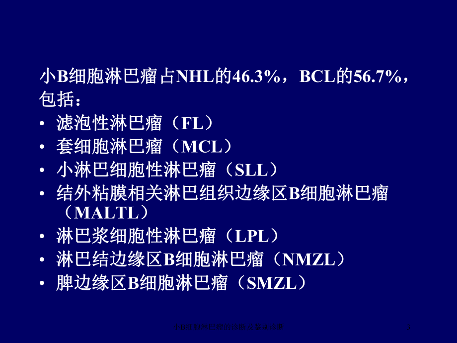 小B细胞淋巴瘤的诊断及鉴别诊断培训课件.ppt_第3页