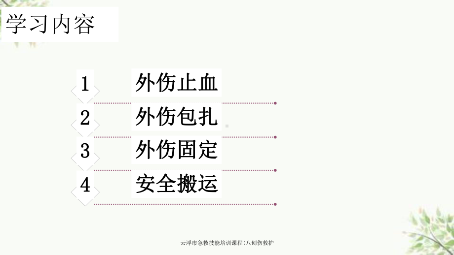 云浮市急救技能培训课程(八创伤救护课件.ppt_第3页