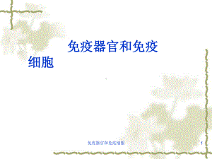 免疫器官和免疫细胞课件.ppt