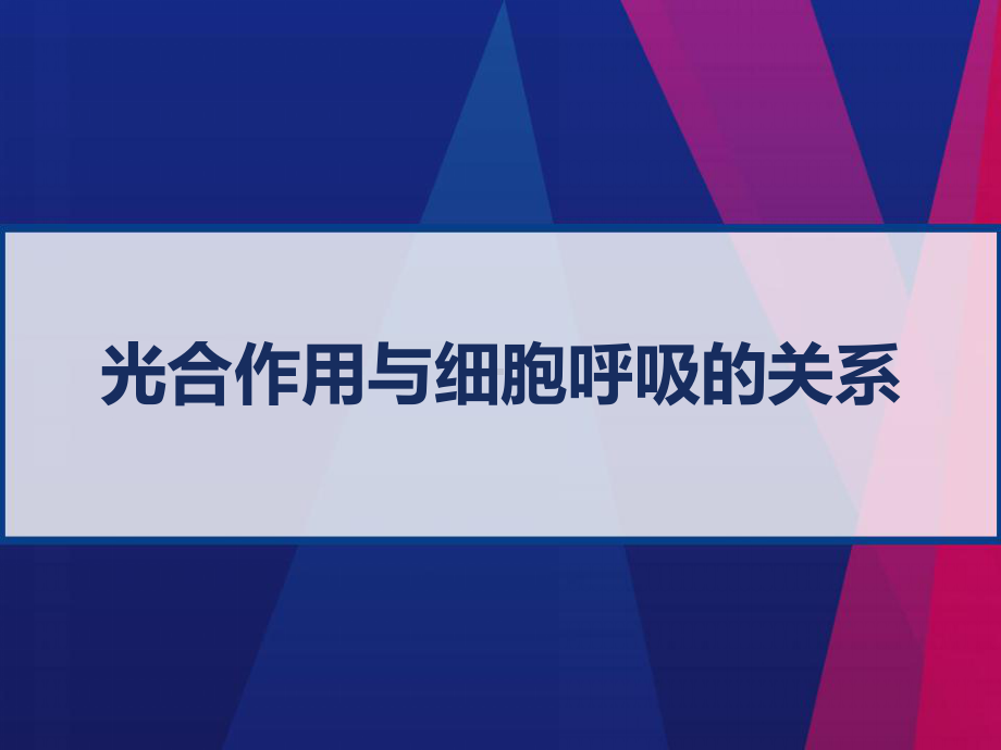 光合作用与细胞呼吸的关系-课件.pptx_第1页