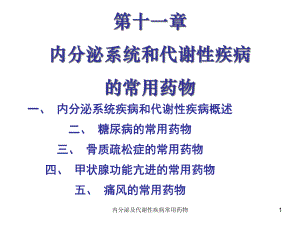 内分泌及代谢性疾病常用药物课件.ppt