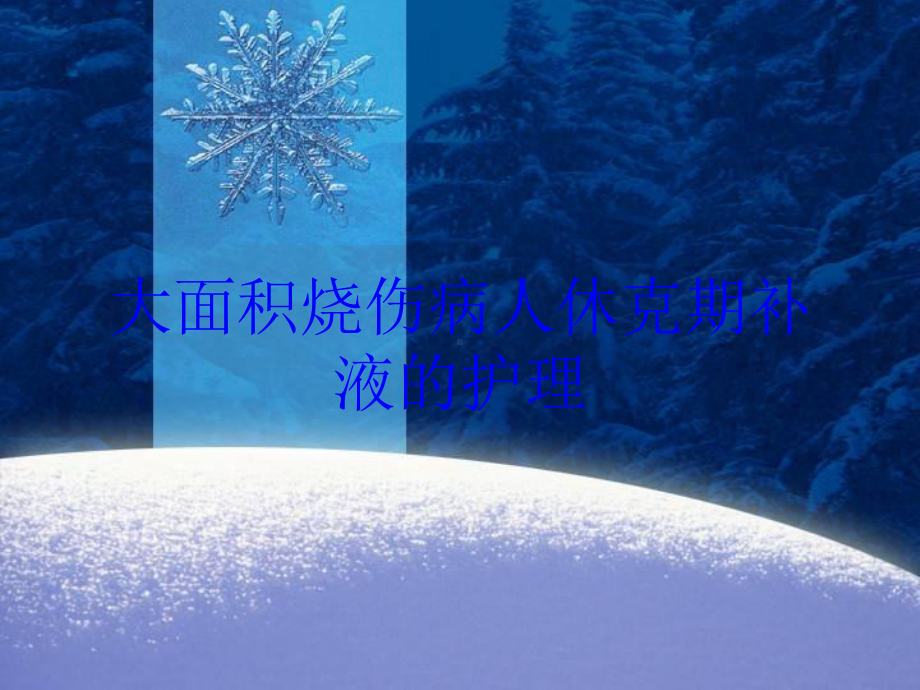 大面积烧伤病人休克期补液的护理培训课件.ppt_第1页