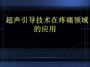 医学课件-超声引导技术在疼痛领域的应用课件.ppt