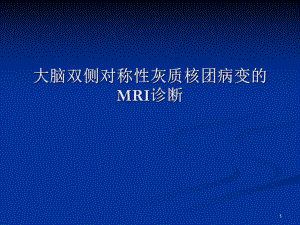 大脑深部对称性灰质核团病变的病因与MRI诊断教学课件.ppt