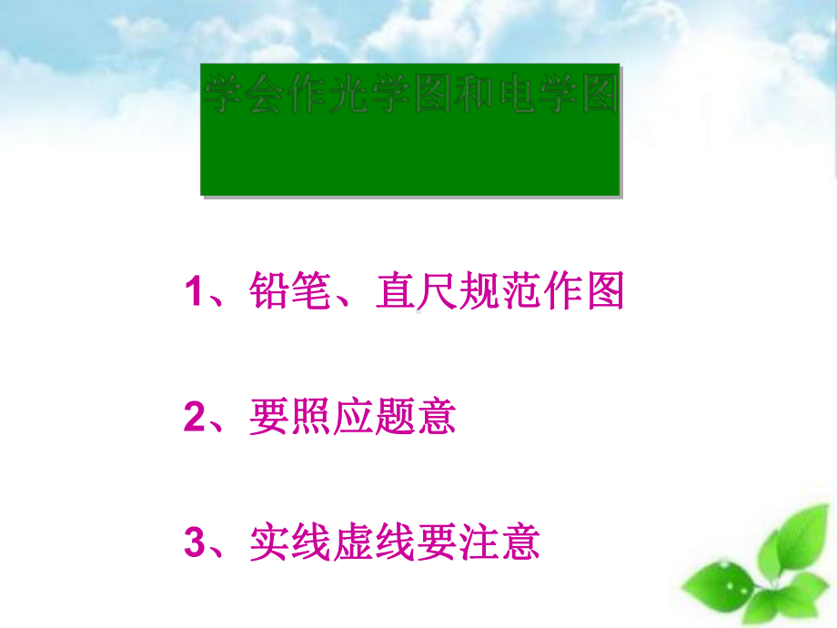 实线虚线要注意学会作光学图和电学图课件.ppt_第1页