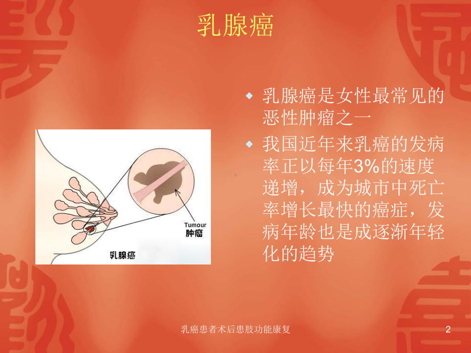 乳癌患者术后患肢功能康复课件.ppt_第2页