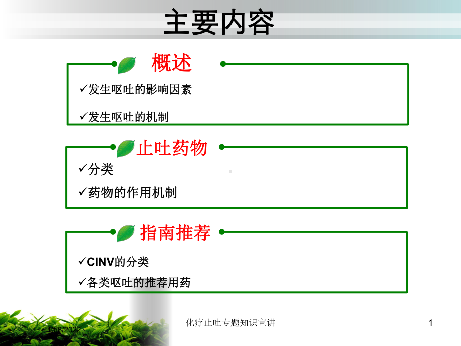 化疗止吐专题知识宣讲培训课件.ppt_第1页