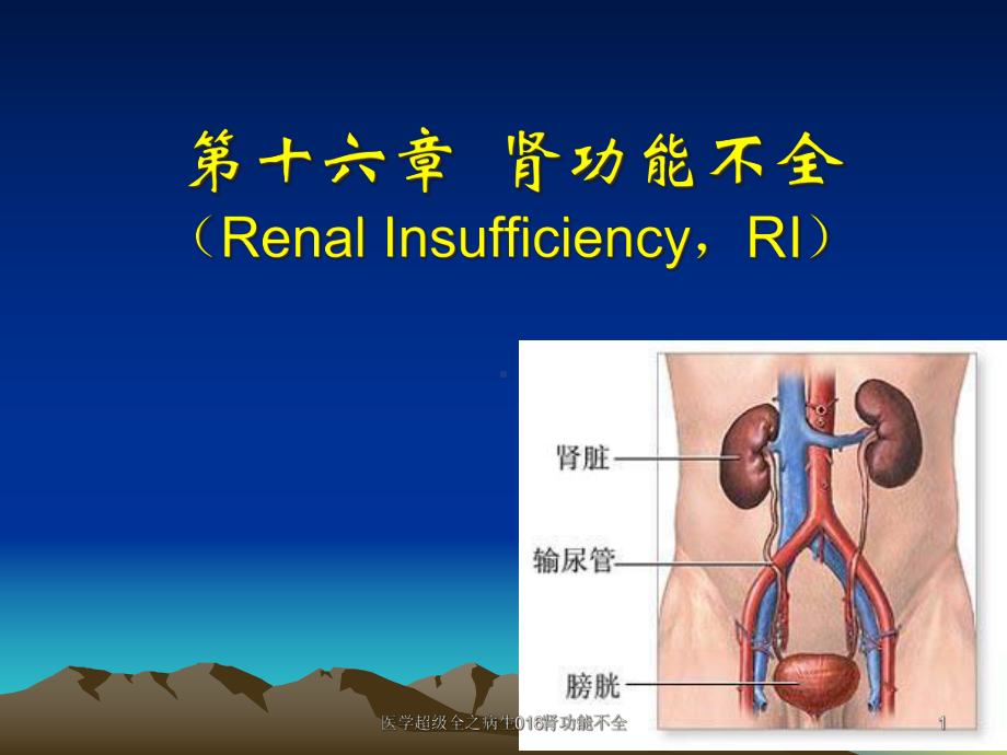 医学超级全之病生016肾功能不全课件.ppt_第1页