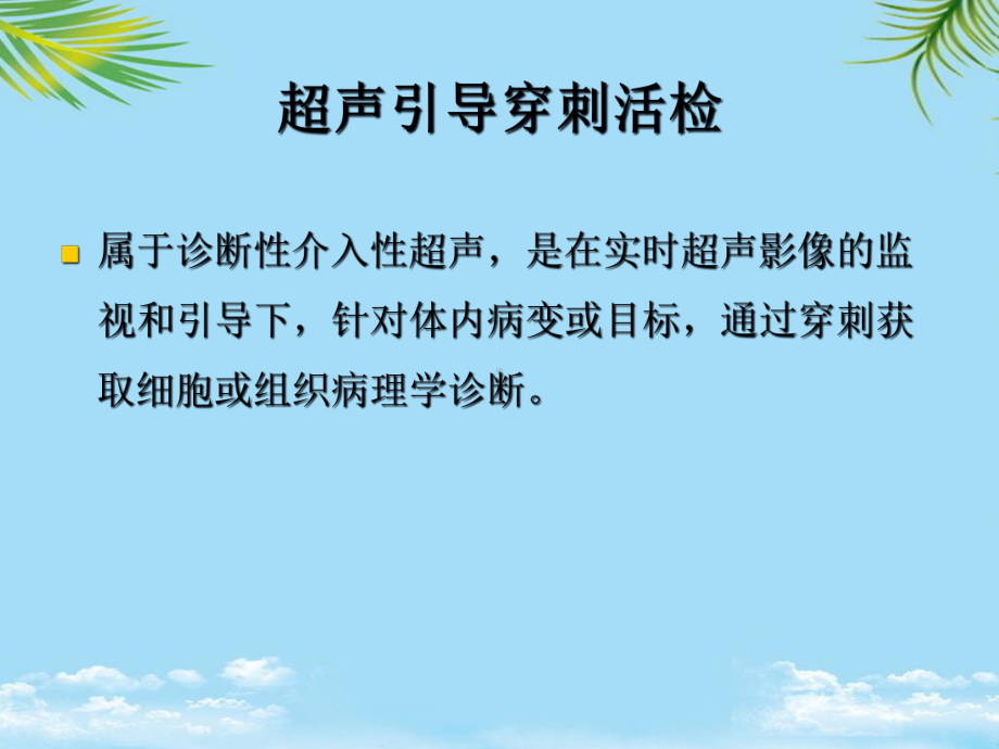 教培用超声引导下穿刺活检的临床应用及操作要点课件.ppt_第2页