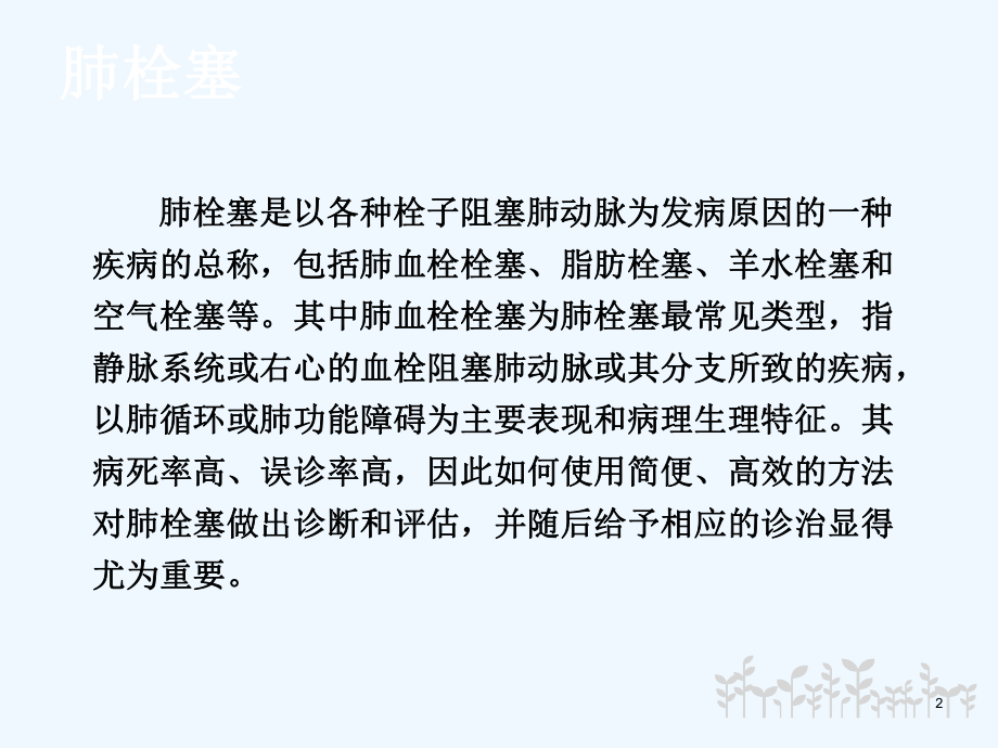 急性肺栓塞的诊断和评估课件.ppt_第2页