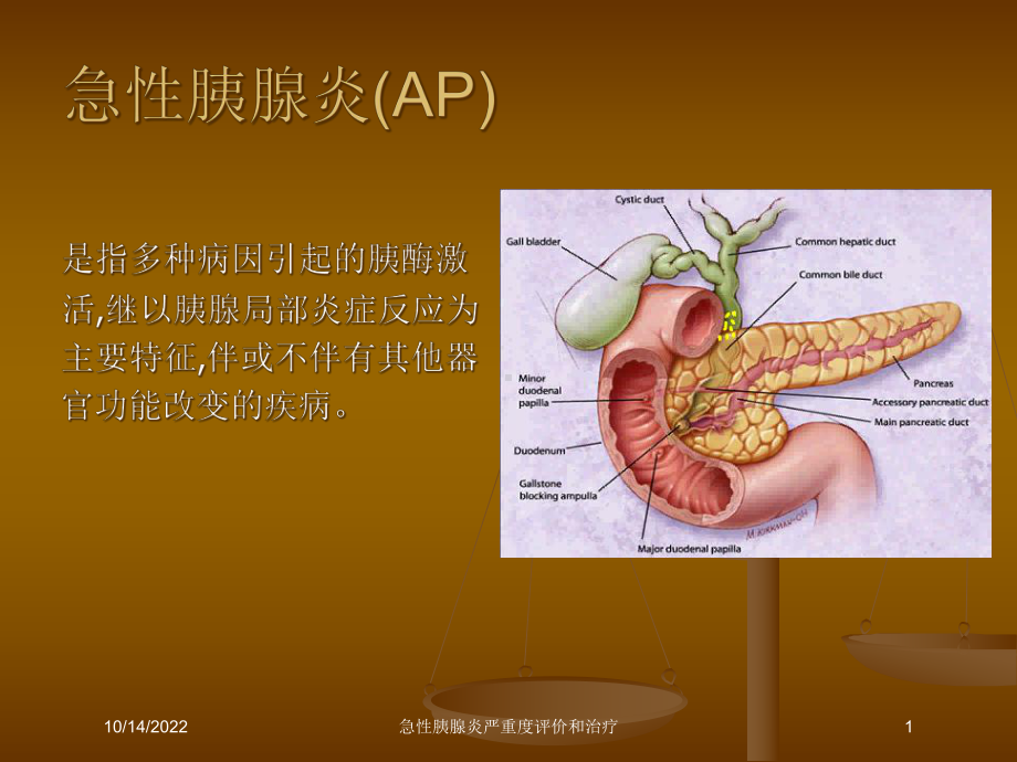 急性胰腺炎严重度评价和治疗培训课件.ppt_第1页