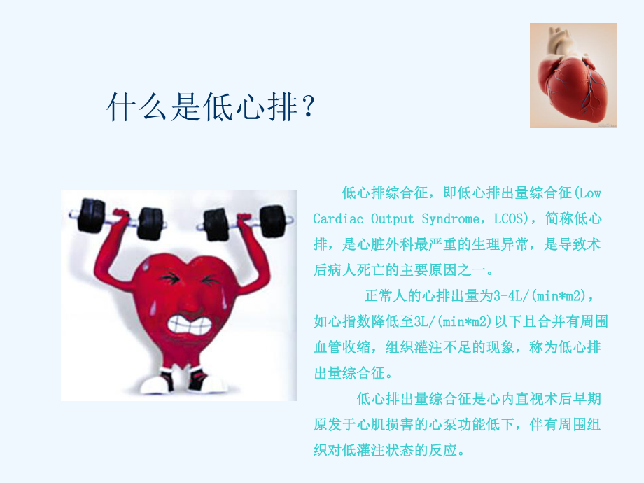 心脏手术后低心排的诊断与治疗课件.ppt_第2页