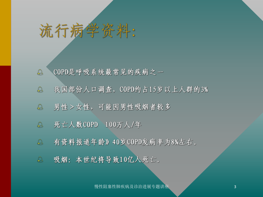 慢性阻塞性肺疾病及诊治进展专题讲座培训课件.ppt_第3页